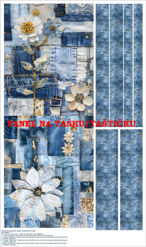 Panel na tašku/taštičku - bavlna XL — foto 1