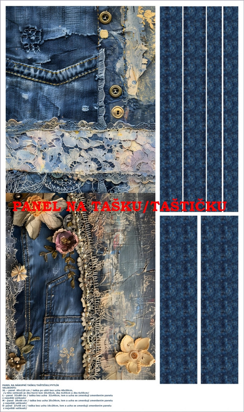 Panel na tašku/taštičku - bavlna XL — foto 1