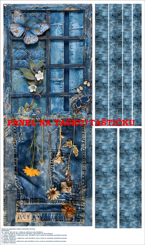 Panel na tašku/taštičku - bavlna XL