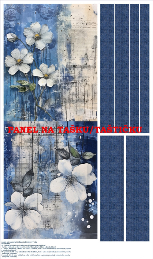 Panel na tašku/taštičku - bavlna XL