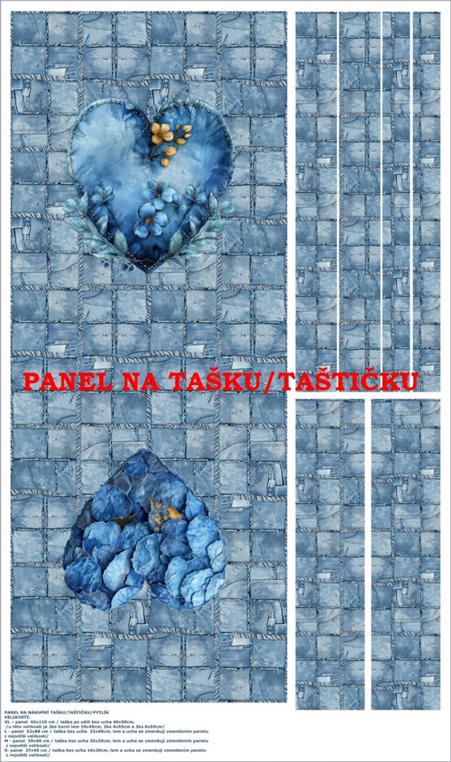 Panel na tašku/taštičku - bavlna XL — foto 1