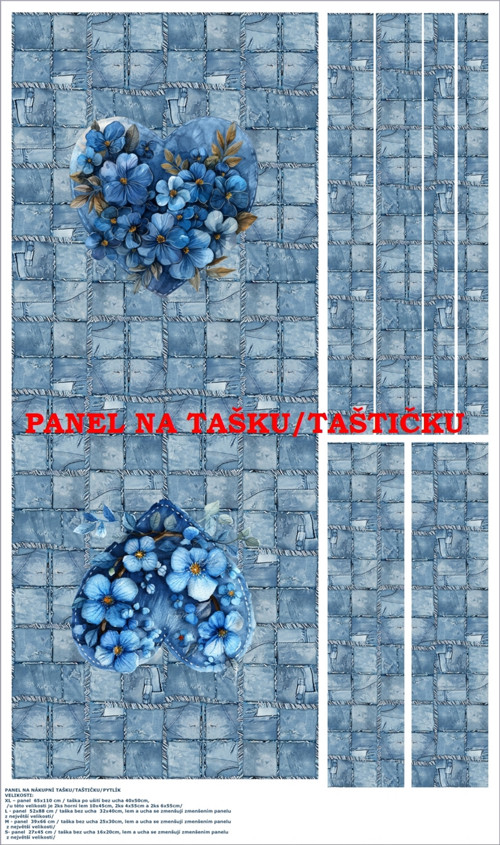 Panel na tašku/taštičku - bavlna XL — foto 1