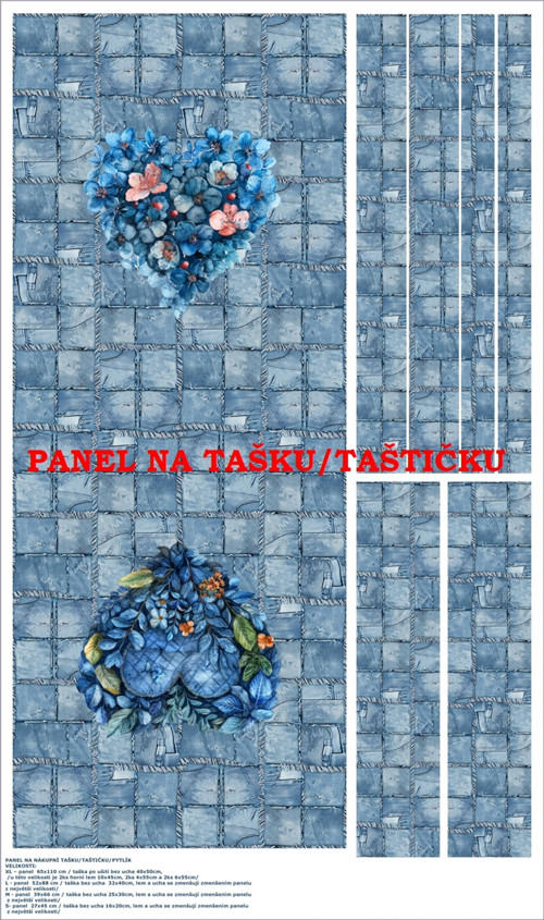 Panel na tašku/taštičku - bavlna XL