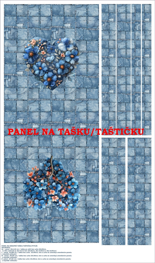Panel na tašku/taštičku - bavlna XL — foto 1