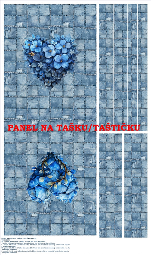 Panel na tašku/taštičku - bavlna XL