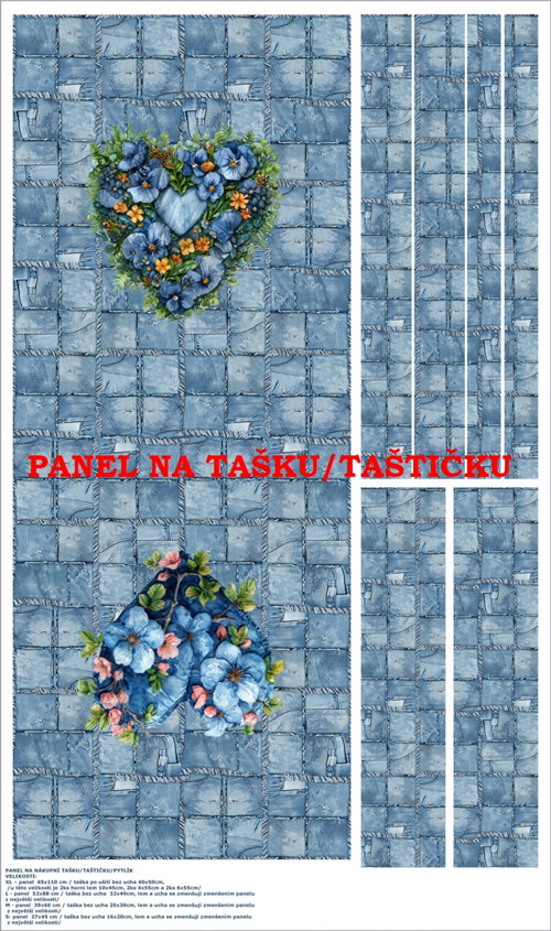 Panel na tašku/taštičku - bavlna XL — foto 1