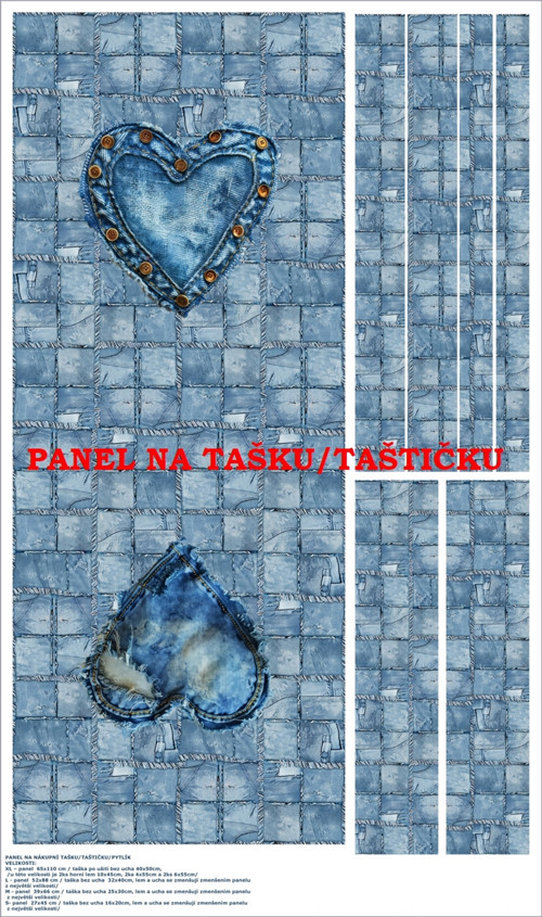 Panel na tašku/taštičku - bavlna XL — foto 1