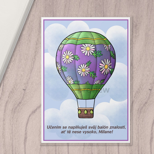 Linkovaná podložka Balón floral 2 - 7krásky A4