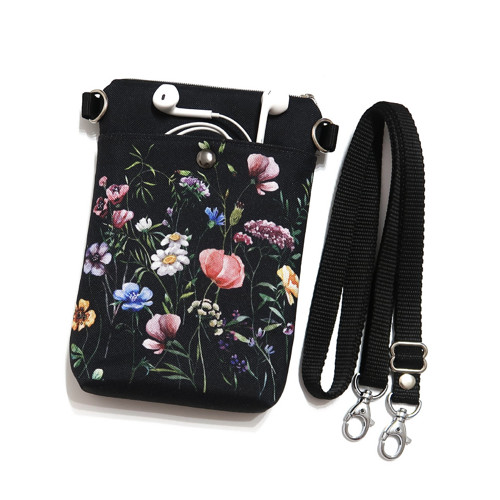 LUČNÍ KVÍTÍ - taštička crossbody na mobil