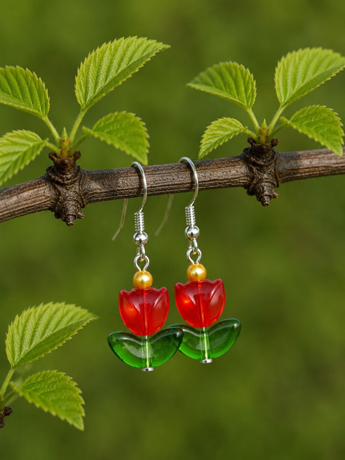 Náušnice Tulipány