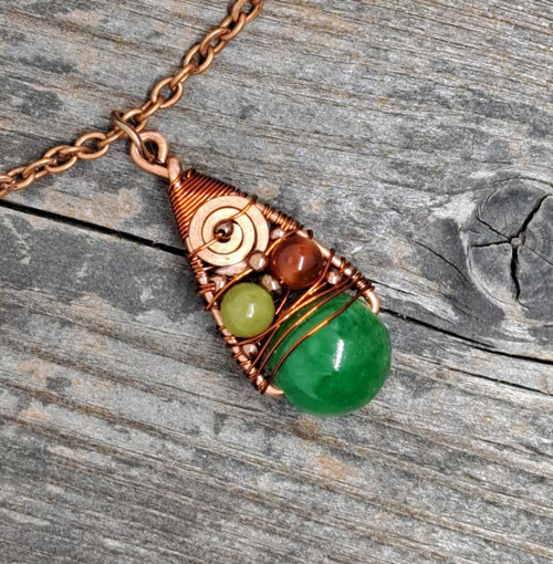 Náhrdelník Chalcedon, Jadeit & Karneol