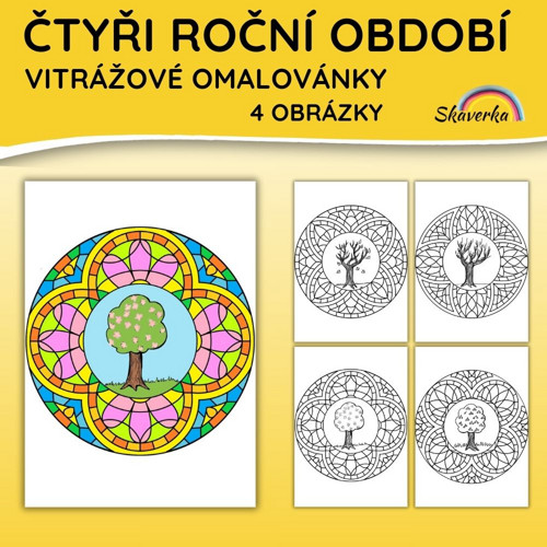 VITRÁŽOVÉ OMALOVÁNKY – Čtyři roční období (pdf)