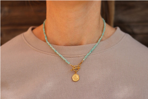 Náhrdelník choker amazonit — foto 1
