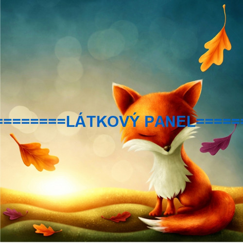 Bavlněný panel Liška 30x30 cm - skladem