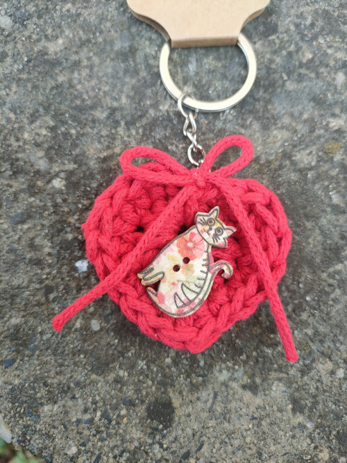 Klíčenka Kočka v srdci