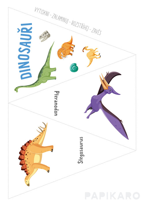 Girlanda Dinosauři