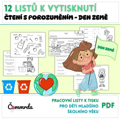 Čtení s porozuměním - Den Země (PDF k tisku)