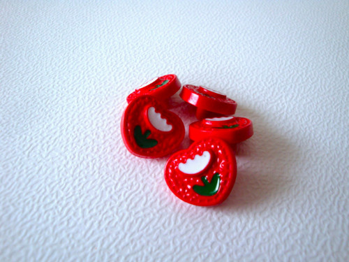 Plastový knoflík 17 mm (2ks) - červená