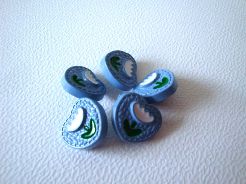 Plastový knoflík 17 mm (2ks) - modrá