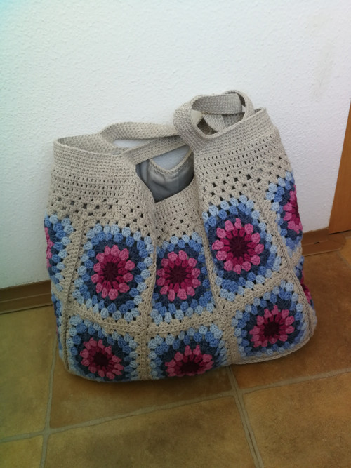 Háčkovaná kabelka Granny square/čtvercová IV — foto 1