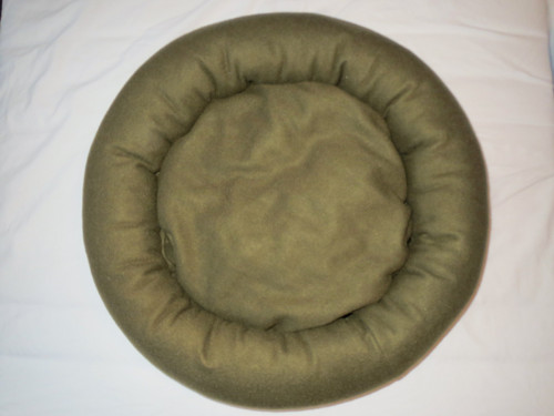 Pelíšek (průměr 45 cm) tmavě zelený fleece