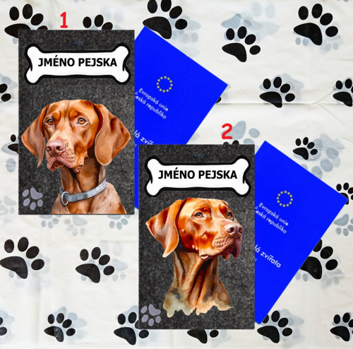 Vizsla Pouzdro Na Očkovací Průkaz Se Jménem