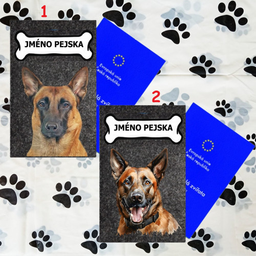 Malinois Pouzdro Na Očkovací Průkaz Se Jménem
