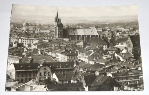 ČB čistá POHLEDNICE • Krakov, panorama