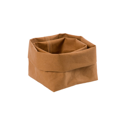 ÚLOŽNÝ BOX z pratelného papíru bronze -sada 2 kusů