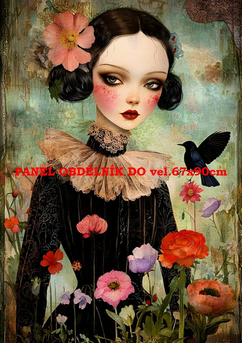 Bavlněný panel - varianty velikostí / 11x15 cm