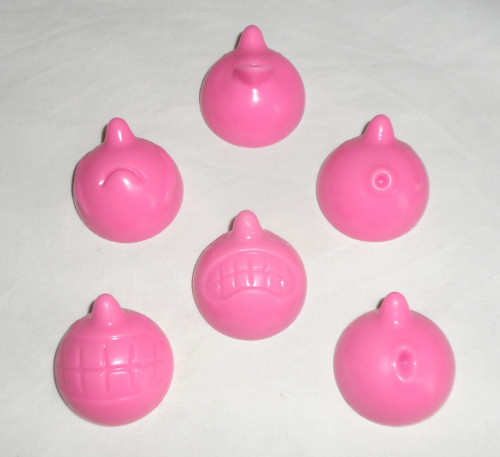 6x dekorační plastický MAGNET smile
