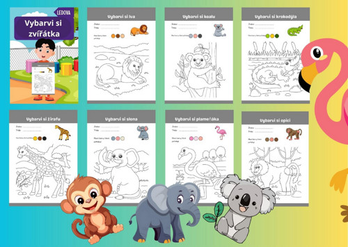 Sada omalovánek – Zvířátka z celého světa Pdf