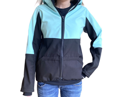 Softshell bunda DÁMSKÁ s fleecem Mint/černá