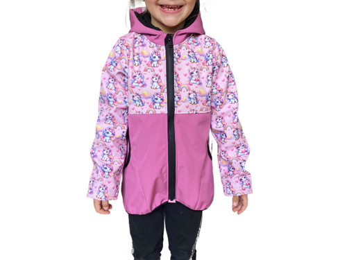 Softshell bunda dětská Unicorn s fleecem