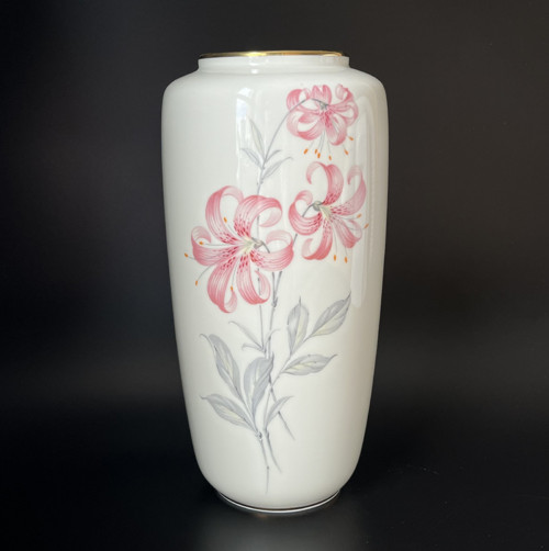 Porcelánová Ivory váza Lilie 26 cm, AK Kaiser