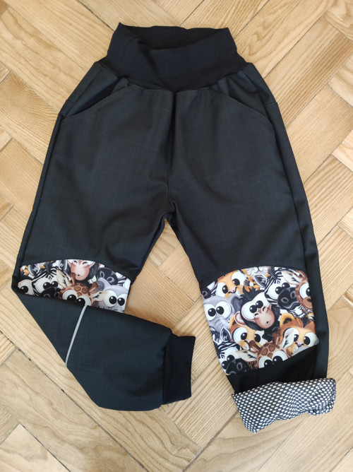Softshellové kalhoty JARNÍ, úplet v rubu