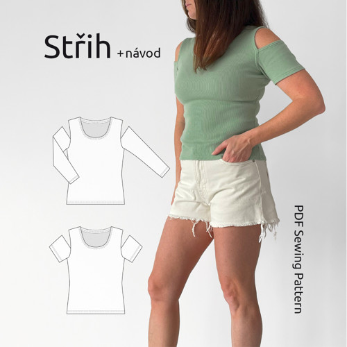 Dámské tričko Cold Shoulder vel. 40-46
