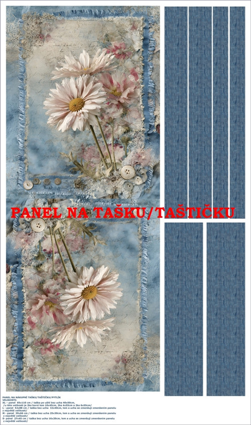 Panel na tašku/taštičku - bavlna XL