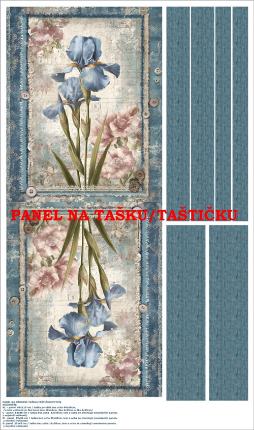 Panel na tašku/taštičku - bavlna XL