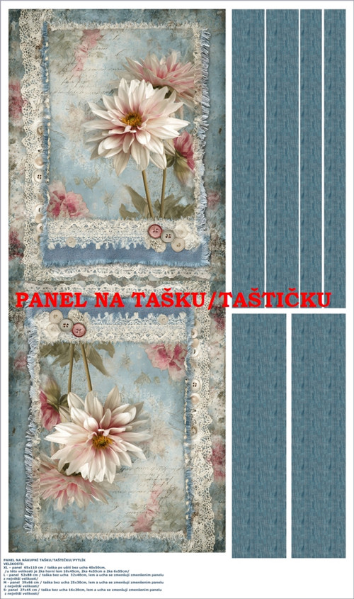 Panel na tašku/taštičku - bavlna XL
