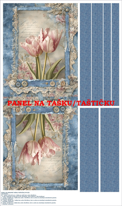 Panel na tašku/taštičku - bavlna XL