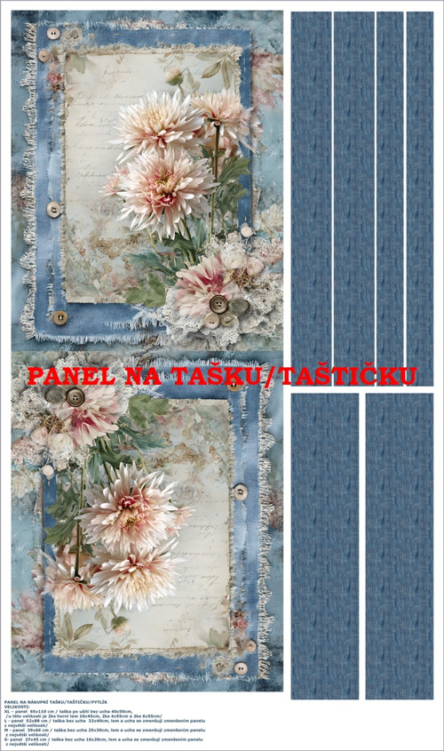 Panel na tašku/taštičku - bavlna XL