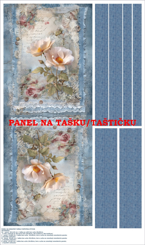Panel na tašku/taštičku - bavlna XL