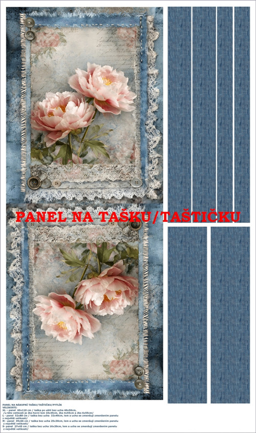 Panel na tašku/taštičku - bavlna XL