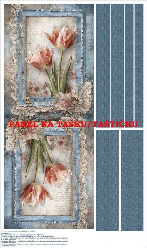 Panel na tašku/taštičku - bavlna XL
