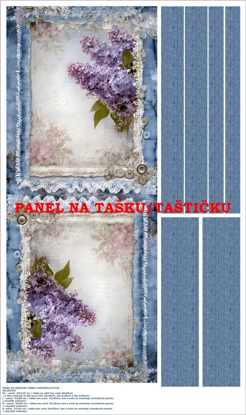 Panel na tašku/taštičku - bavlna XL — foto 1