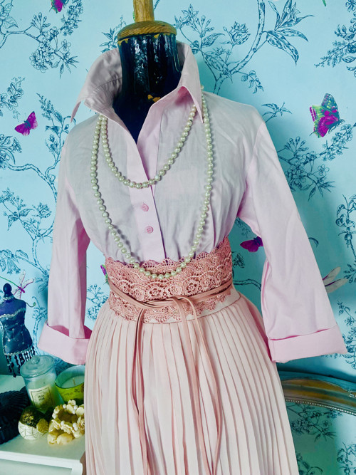 Košile klasická powder pink — foto 1
