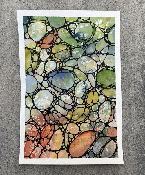 Originál akvarel a perokresba - 23x15,5 cm