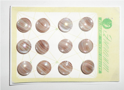 12x starožitné SKLENĚNÉ knoflíky, metalíza