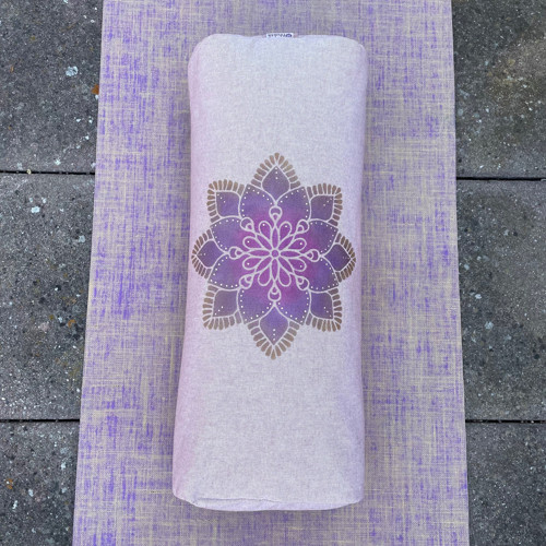 Pink Mandala Bolster plnený pohankovými slupkami